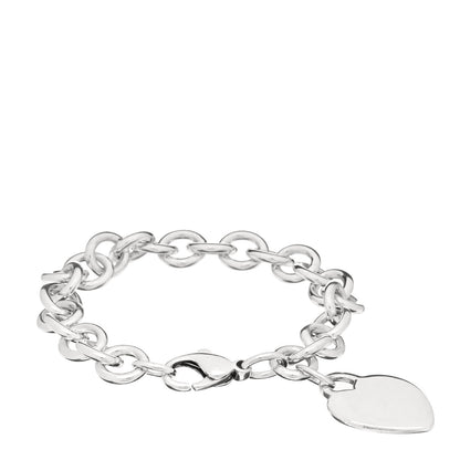 Tiffany Sterling Silver Heart Tag Charm Bracelet 1 of 4