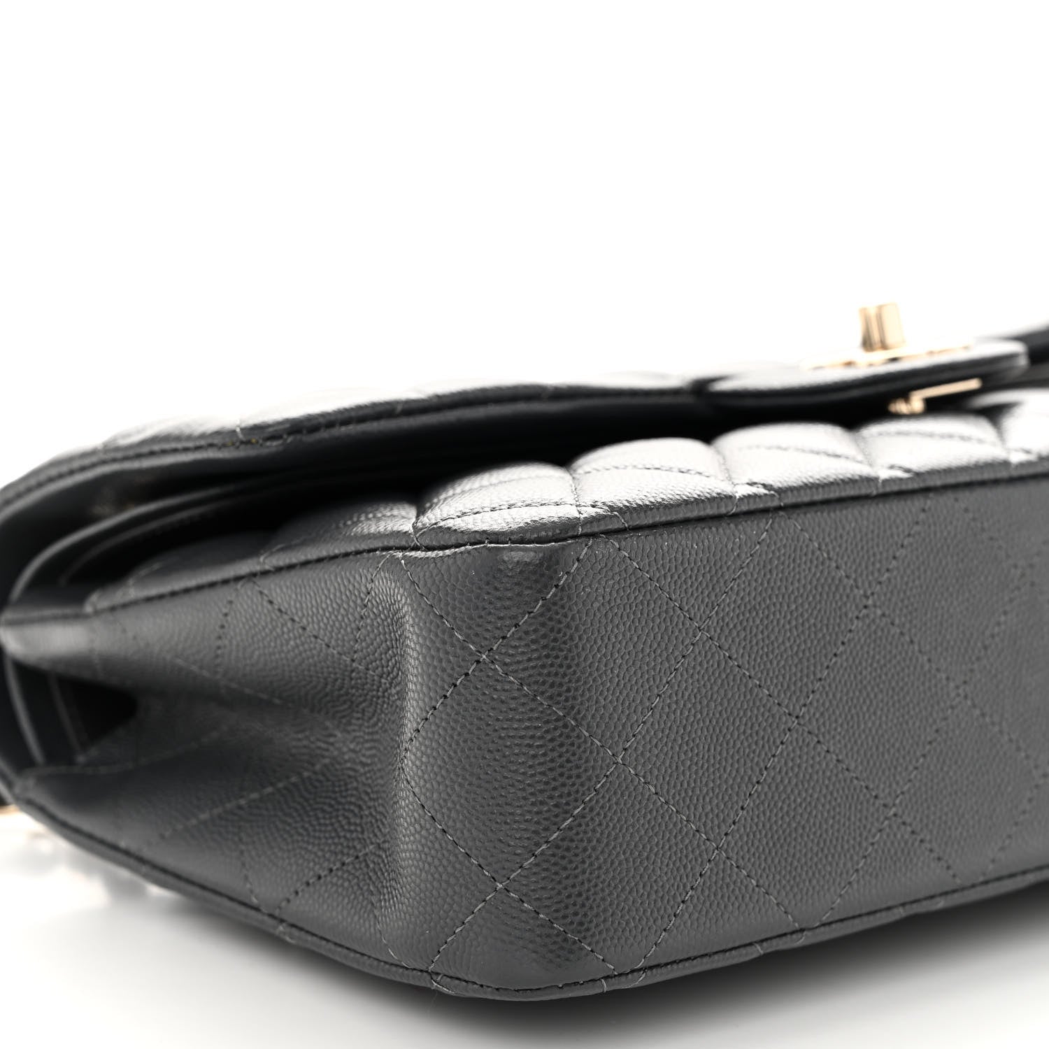 Chanel Caviar Quilted Medium Double Flap Dark Grey 9 of 12