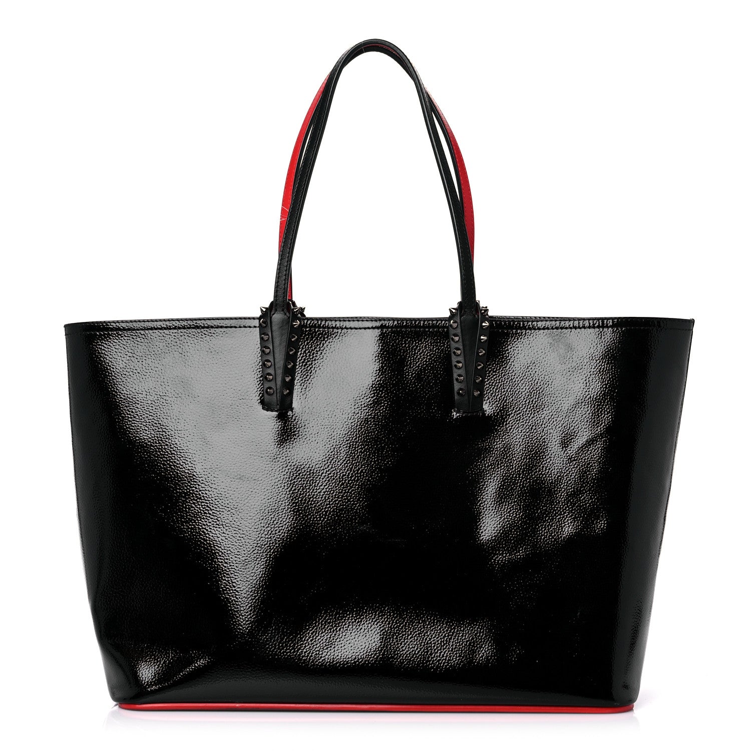 Christian Louboutin Patent Calfskin Spikes East West Cabata Tote Black 1 of 14