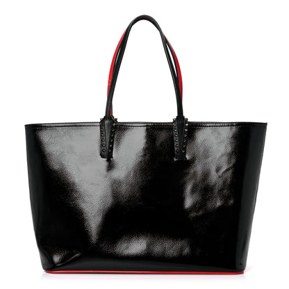 Christian Louboutin Patent Calfskin Spikes East West Cabata Tote Black 1 of 14