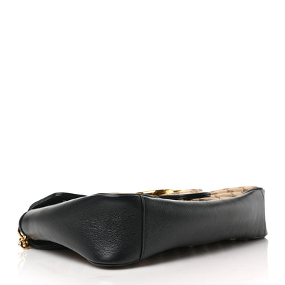 Gucci Monogram Azalea Calfskin Matelasse Diagonal Medium GG Marmont Shoulder Bag Beige Ebony Black 4 of 9