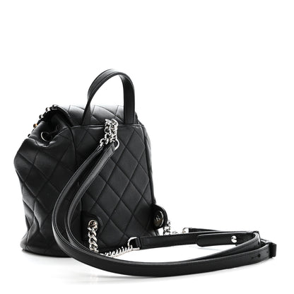 Chanel Lambskin Quilted Metallic Bubble Backpack Black 3 of 11