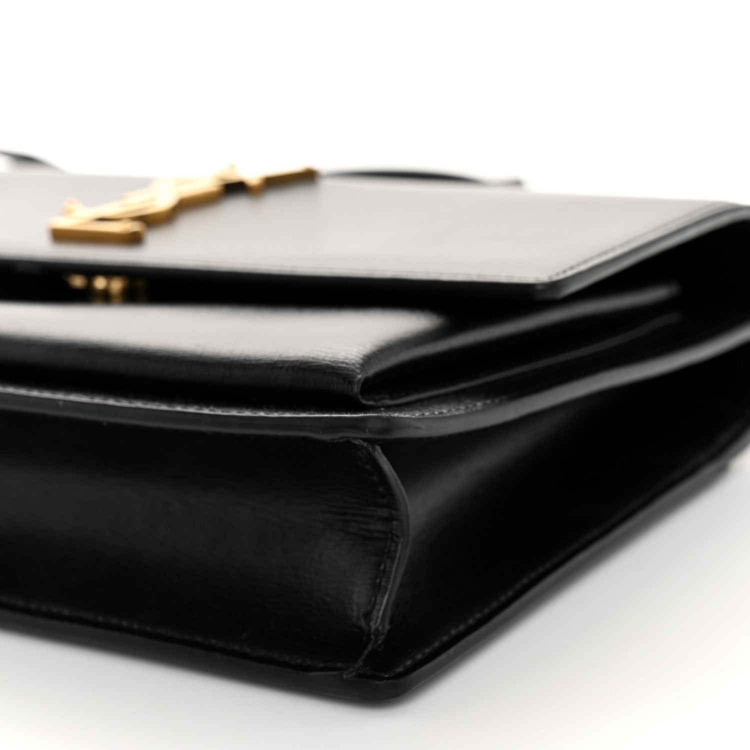 Saint Laurent SAINT LAURENT Smooth Calfskin Medium Monogram Sunset Satchel Black 8 of 9