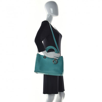 Christian Dior Smooth Calfskin Medium Diorissimo Tote Blue 7 of 25
