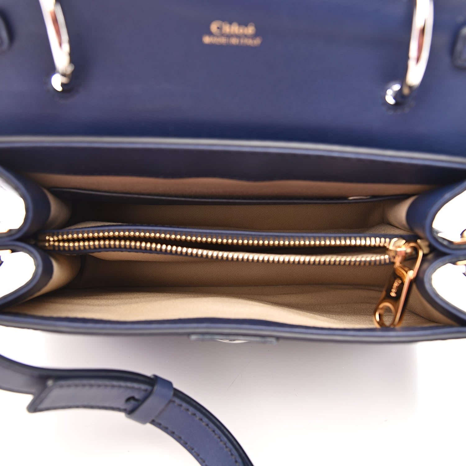 Chloe Calfskin Lizard Embossed Small Aby Day Shoulder Bag Captive Blue 5 of 11