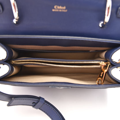 Chloe Calfskin Lizard Embossed Small Aby Day Shoulder Bag Captive Blue 5 of 11