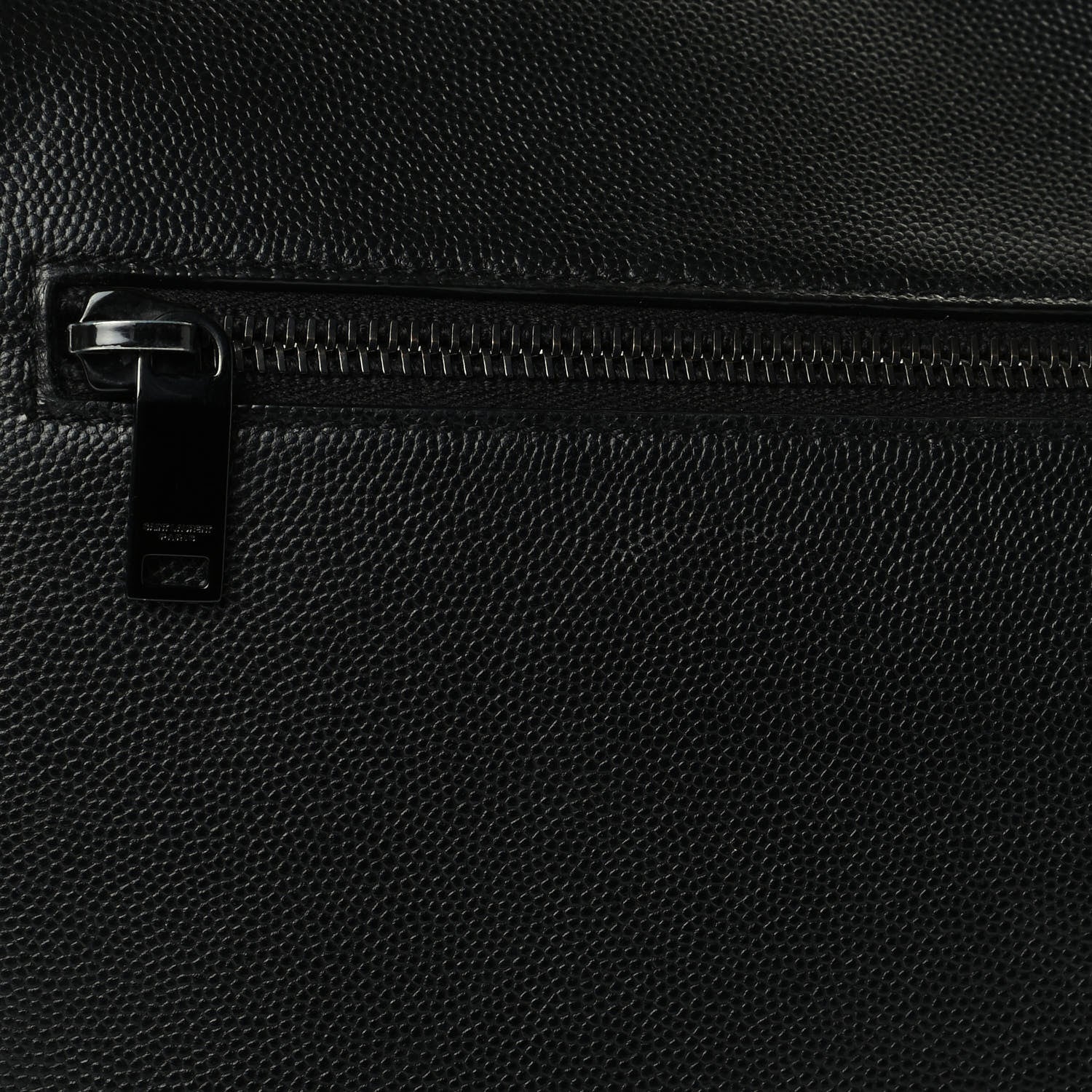 Saint Laurent Grain De Poudre Medium West Hollywood Monogram Fold-Over Black 4 of 7