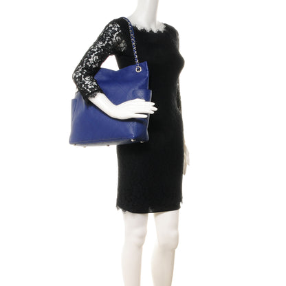 Chanel Caviar Quilted CC Pocket Hobo Dark Blue 2 of 7