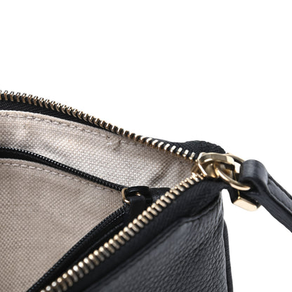 Gucci Pebbled Calfskin Soho Wristlet Black 8 of 9