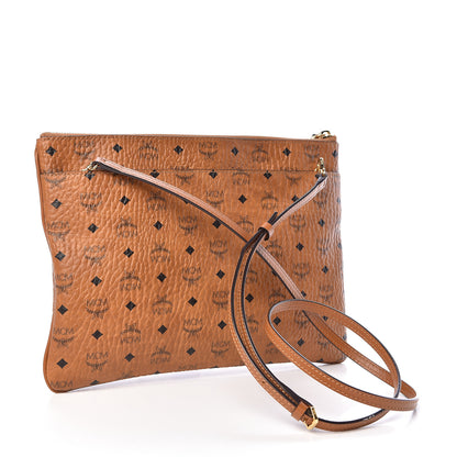 MCM Visetos Medium Crossbody Pouch Cognac 3 of 10