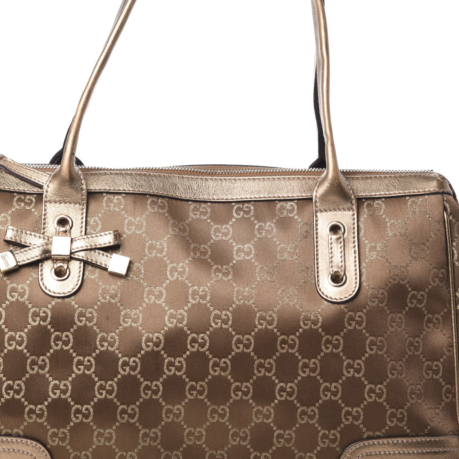 Gucci Monogram Medium Princy Tote Gold 7 of 9
