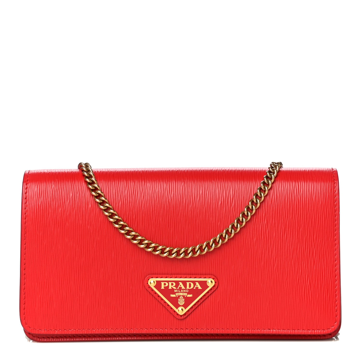 Prada Vitello Move Triangle Logo Mini Crossbody Bag Lacca 1 of 8