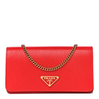 Prada Vitello Move Triangle Logo Mini Crossbody Bag Lacca 1 of 8