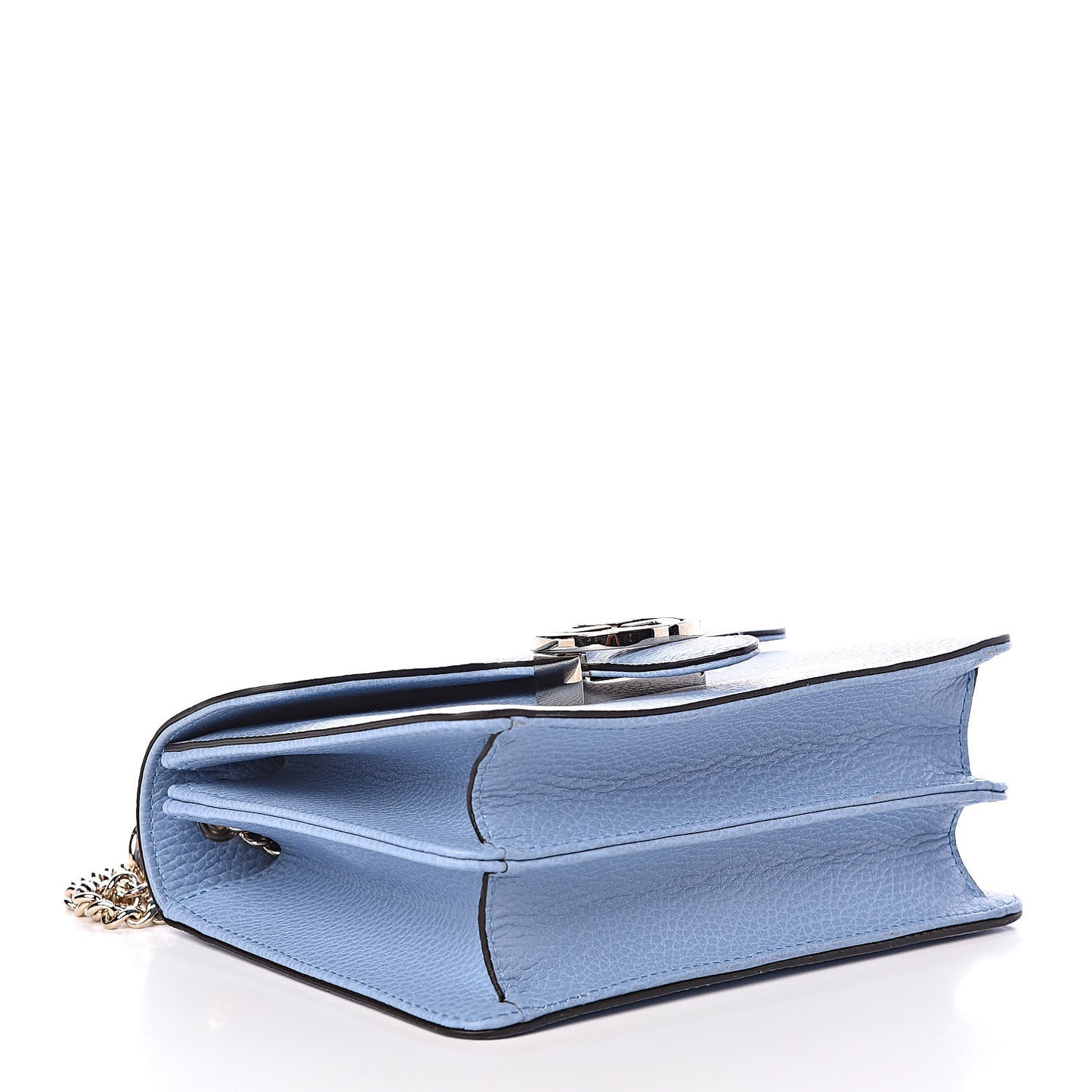 Dollar Calfskin Small Interlocking G Shoulder Bag Mineral Blue