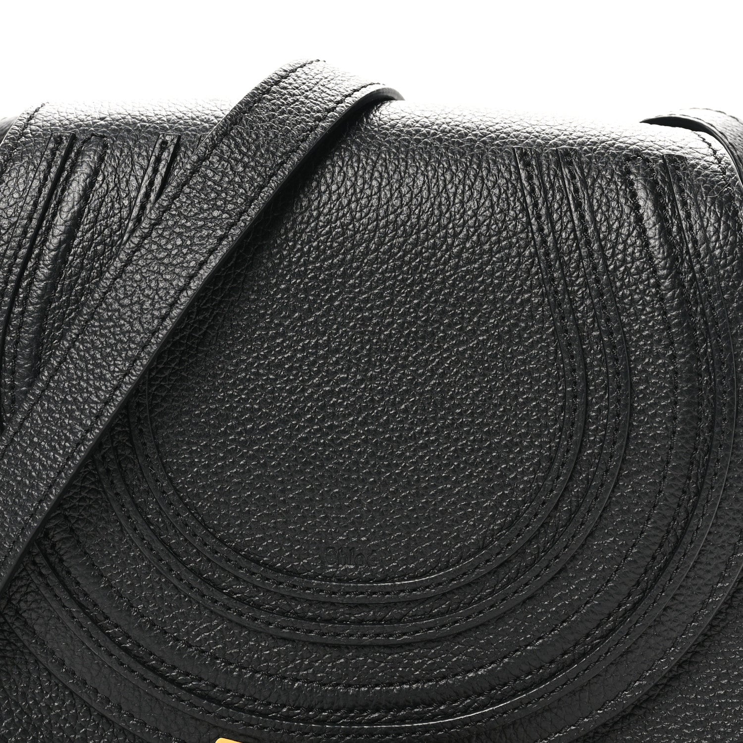 Chloe Grained Calfskin Small Marcie Saddle Bag Black 7 of 9