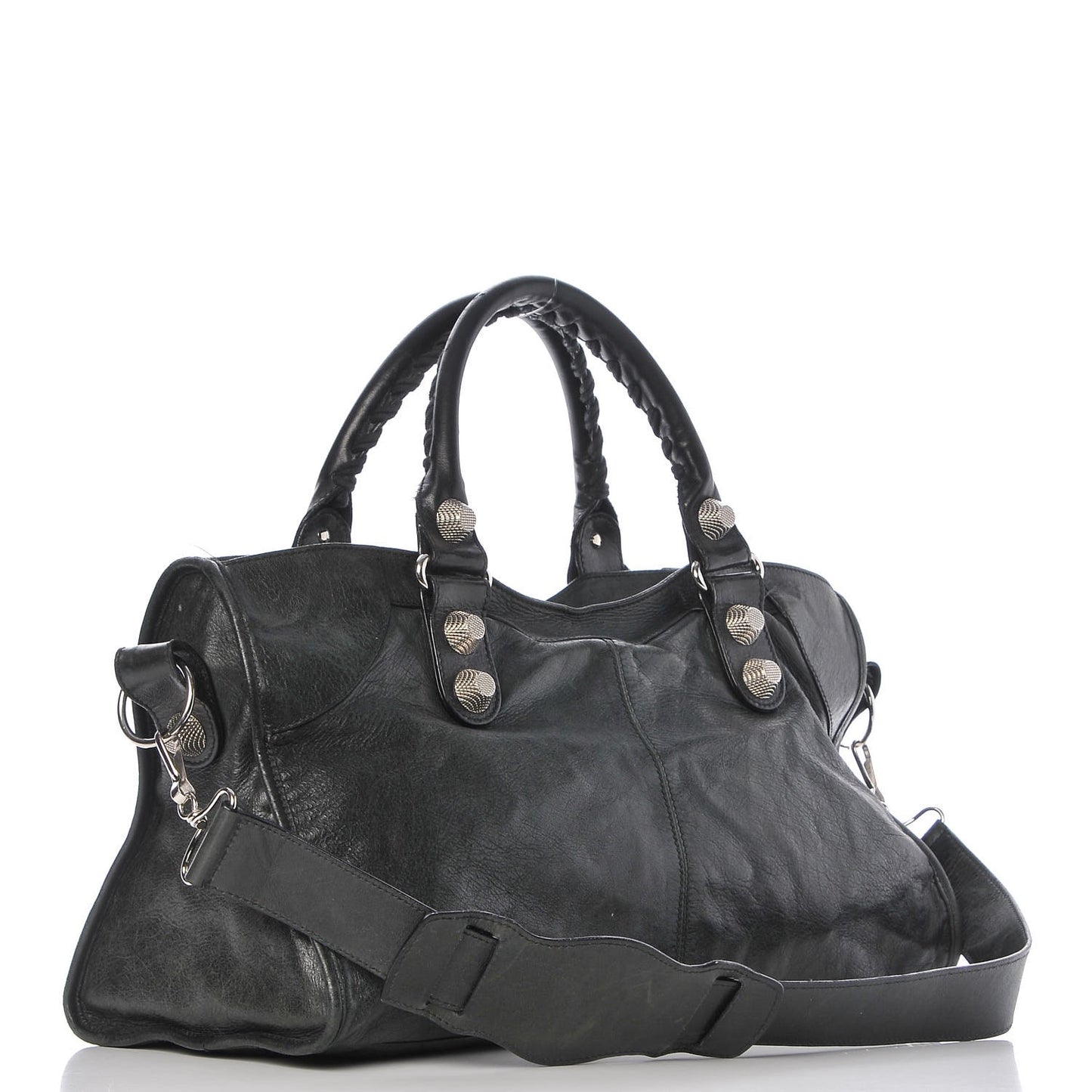 Agneau Giant 21 Silver Hardware Part Time Black