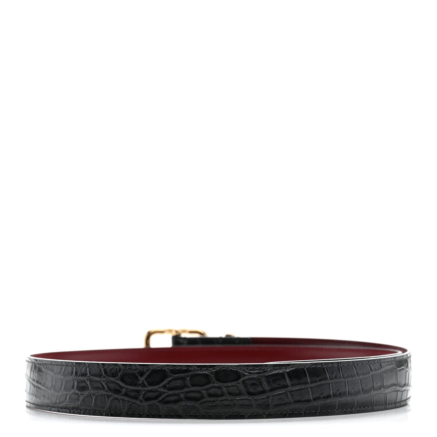 Chanel Crocodile Embossed Calfskin Belt 80 32 Dark Grey 2 of 6