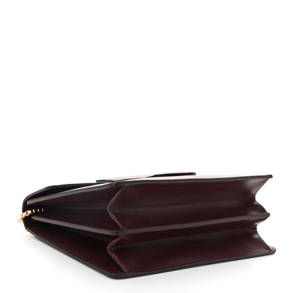 Salvatore Ferragamo Calfskin Thalia Flap Shoulder Bag Wine 4 of 9