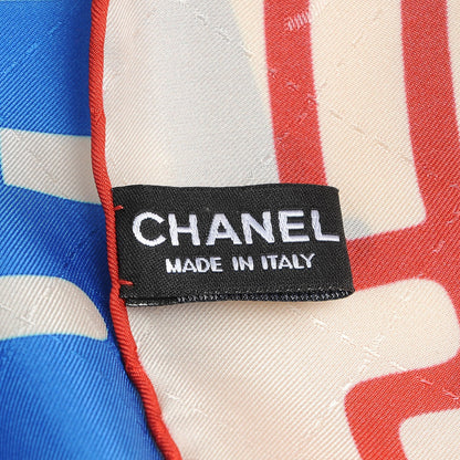 Chanel Silk Illustration Scarf Ivory 3 of 4