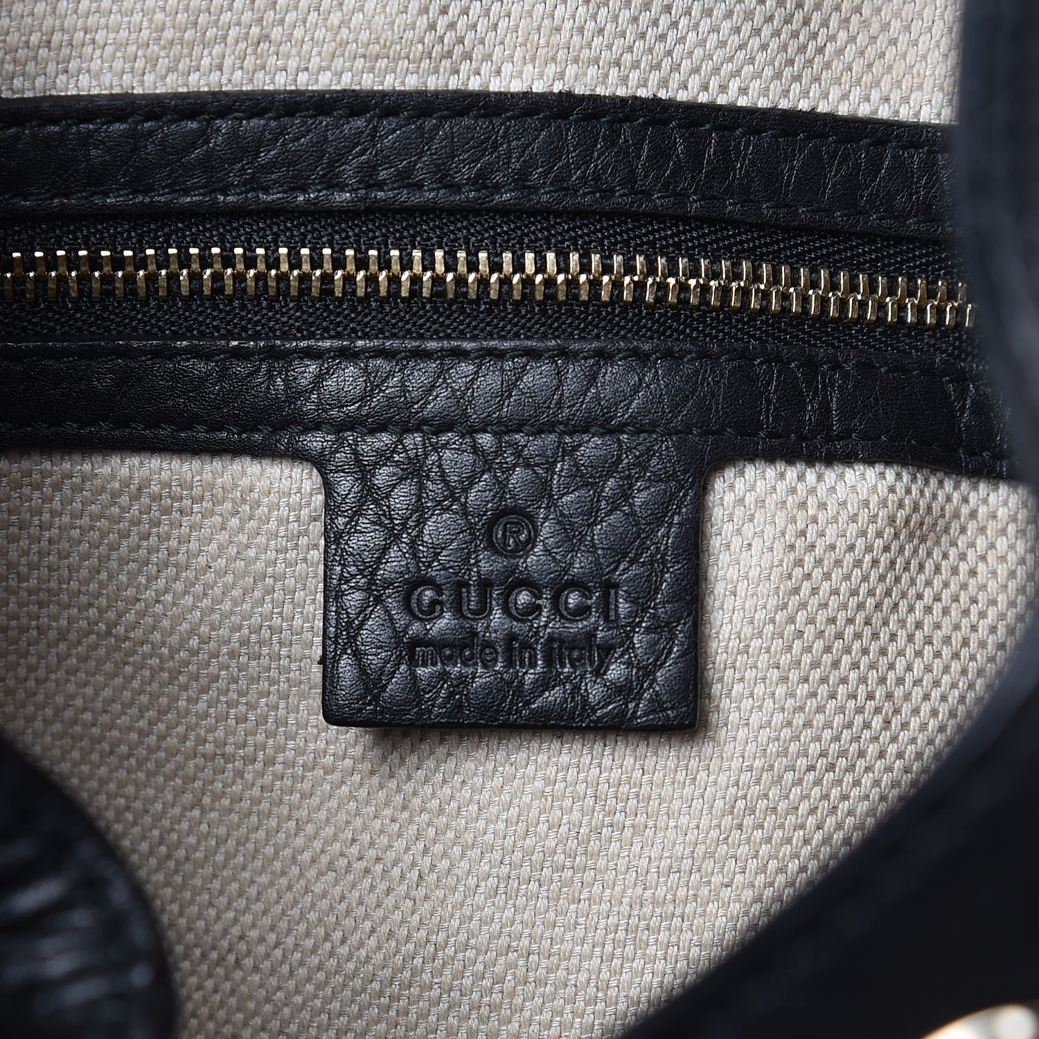 Gucci Pebbled Calfskin Large Soho Chain Shoulder Bag Black 6 of 11