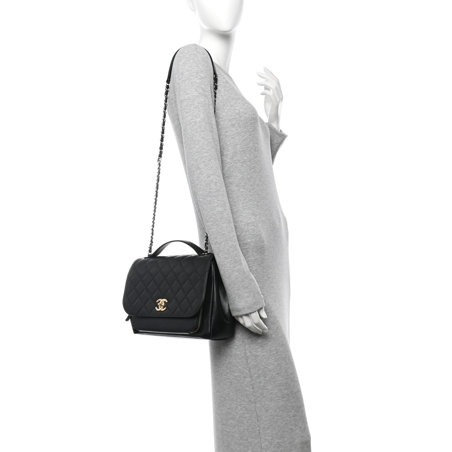 Chanel Caviar Quilted Large Business Affinity Flap Black 2 of 10