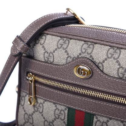Gucci GG Supreme Monogram Web Mini Ophidia Shoulder Bag Brown 9 of 9