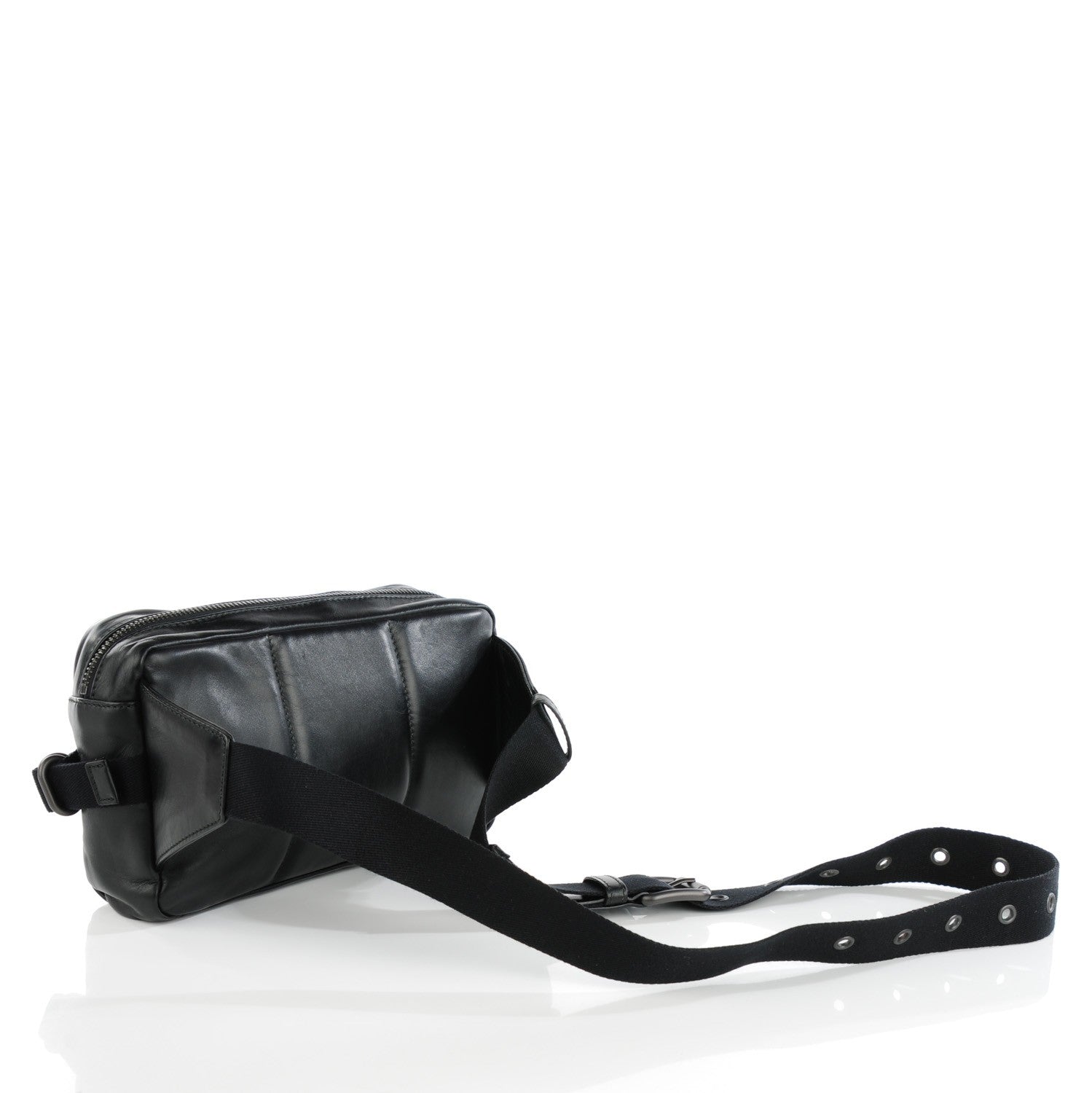 Bottega Veneta Calfskin Intrecciato Belt Bag Black 3 of 8