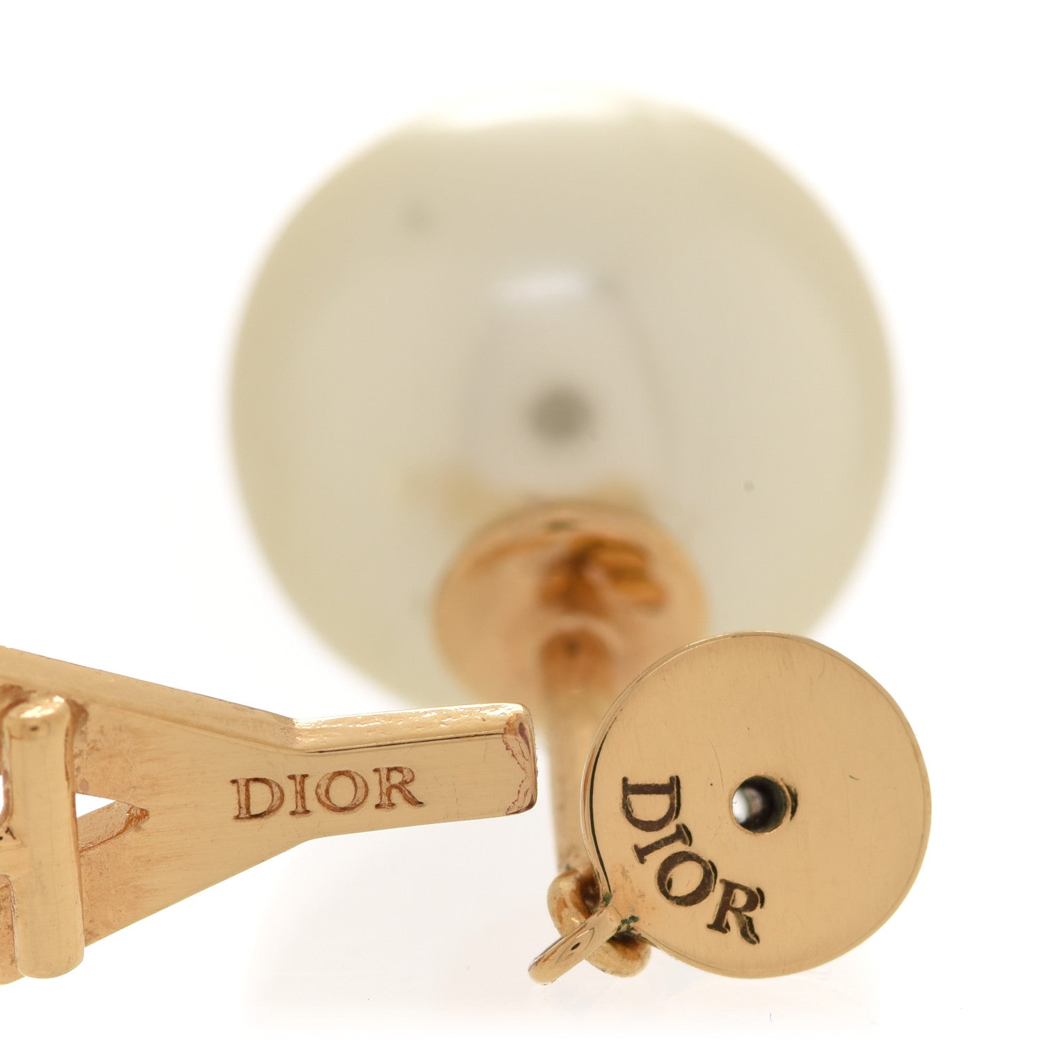 Christian Dior Pearl My ABCDior Y Tribale Earring Gold 4 of 4