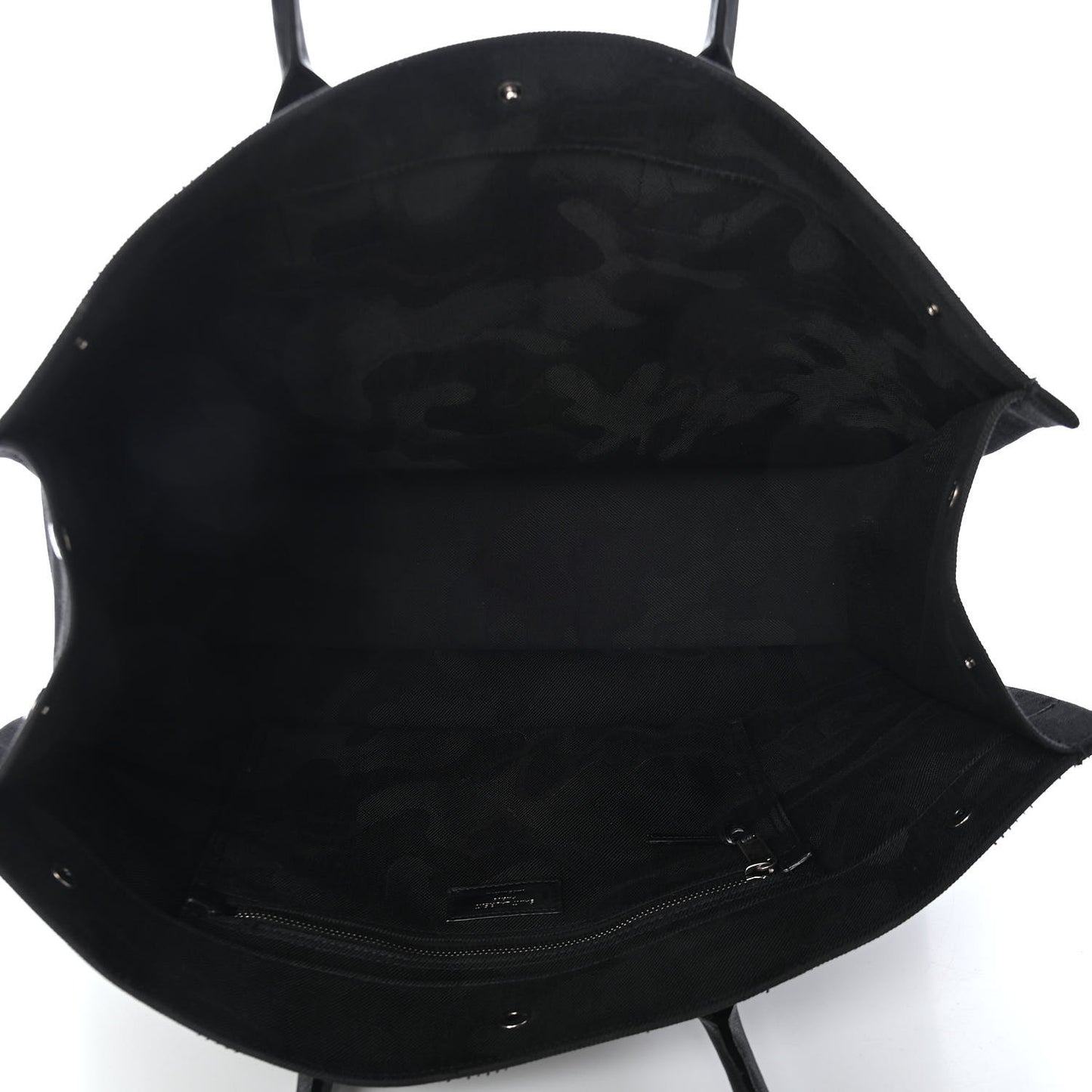 Linen Calfskin Rive Gauche Tote Black