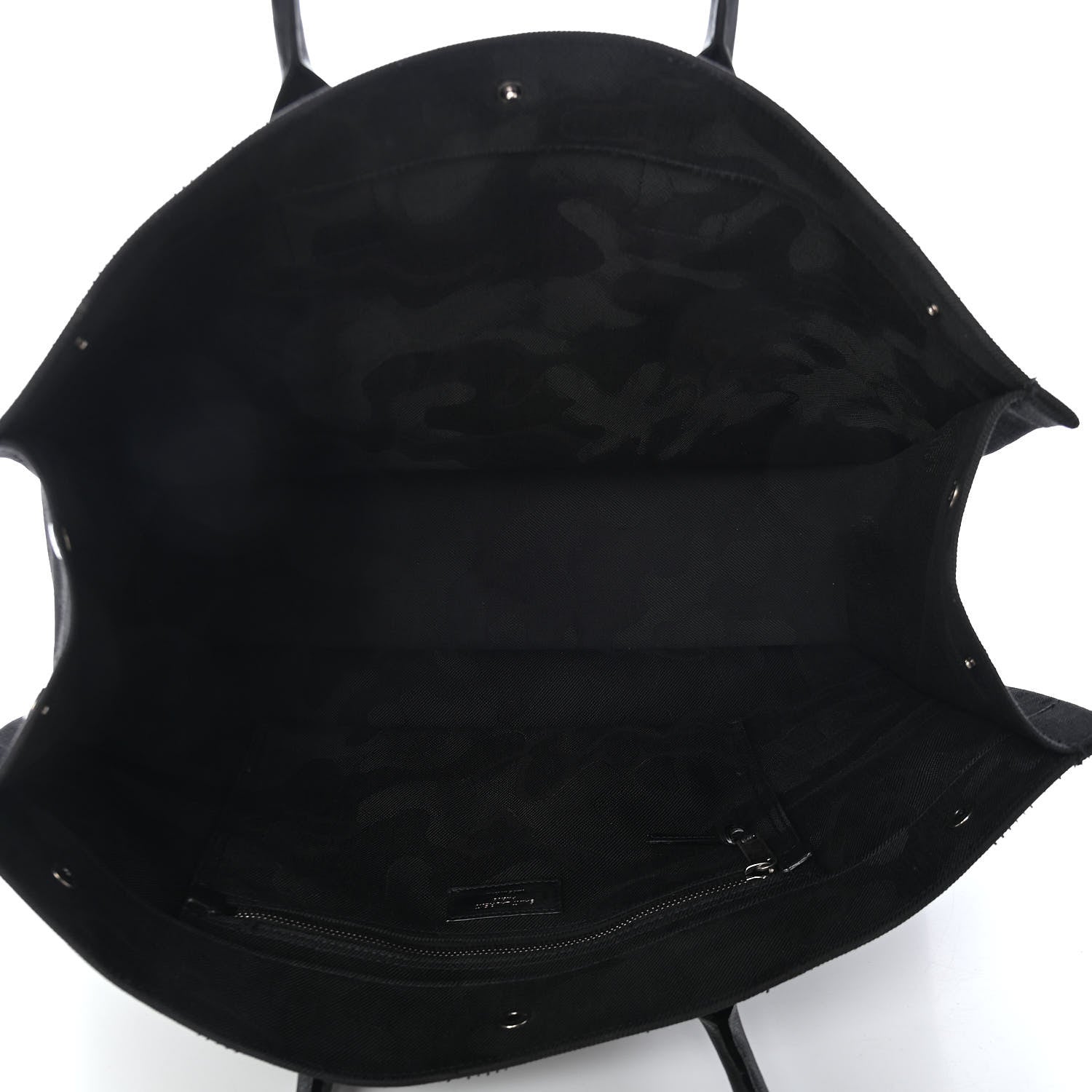 Saint Laurent Linen Calfskin Rive Gauche Tote Black 5 of 9