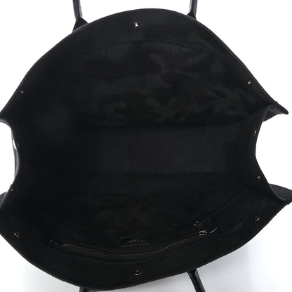 Saint Laurent Linen Calfskin Rive Gauche Tote Black 5 of 9