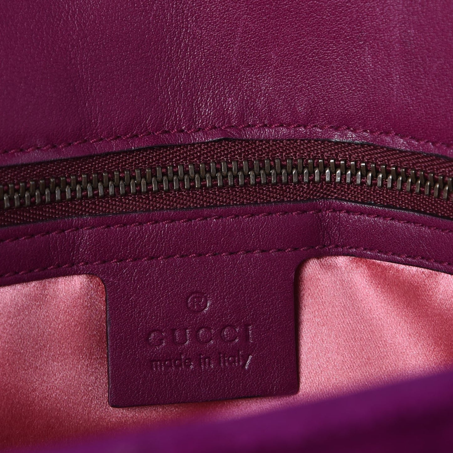 Velvet Matelasse Loved Embroidered Medium GG Marmont Shoulder Bag Fuchsia Violet Cyclamen
