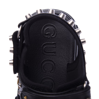 Gucci Nappa Mesh Studded Mens Aguru Sandals 6 Black 7 of 10