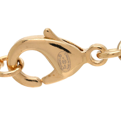 Chanel Crystal Pearl CC Heart Choker Necklace Gold 4 of 5
