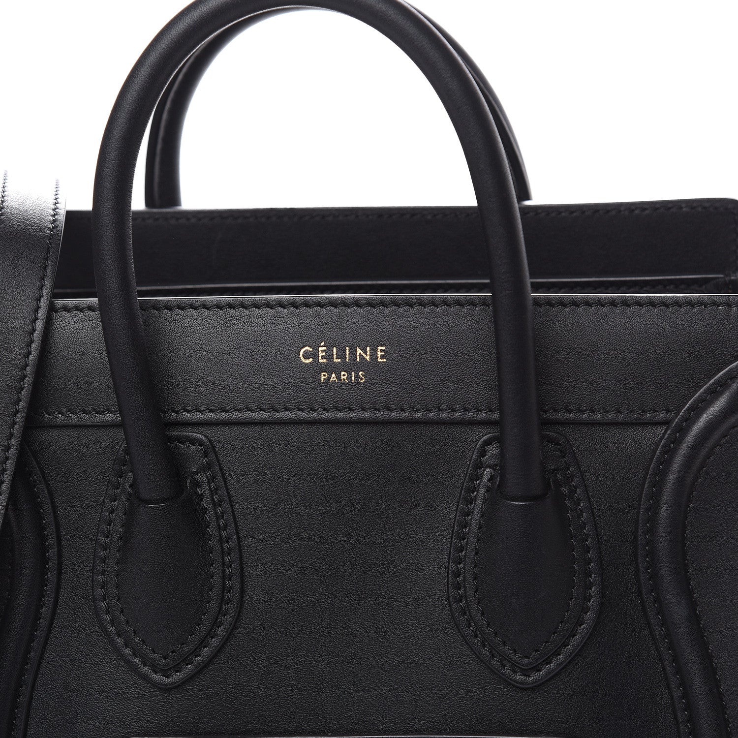 Celine Smooth Calfskin Nano Luggage Black 10 of 12