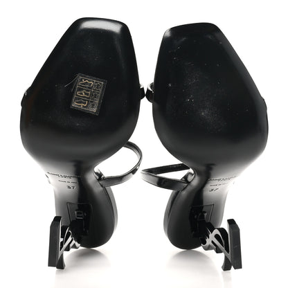 Saint Laurent Patent Calfskin Opyum 110 Sandals 37 Black 6 of 9