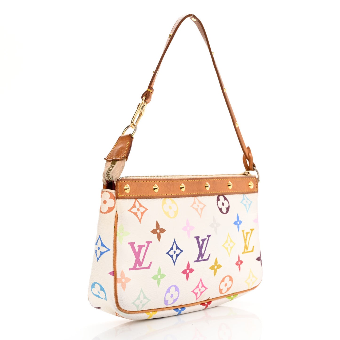 Monogram Multicolor Pochette Accessories White