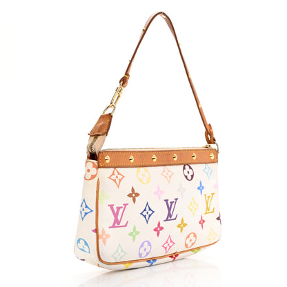 Louis Vuitton Monogram Multicolor Pochette Accessories White 3 of 16