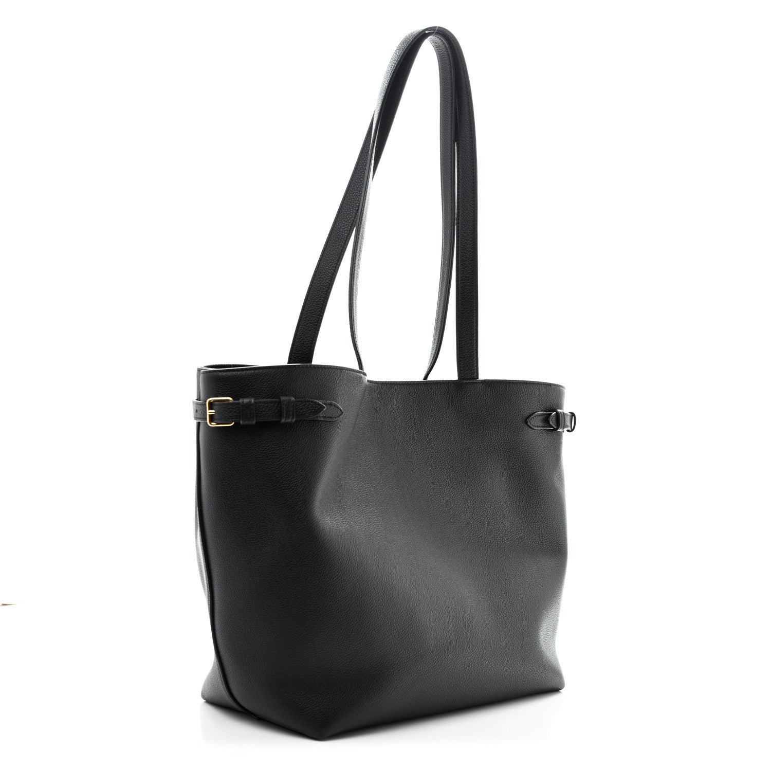 Celine Grained Calfskin Triomphe Medium Cabas Anais Black 3 of 11