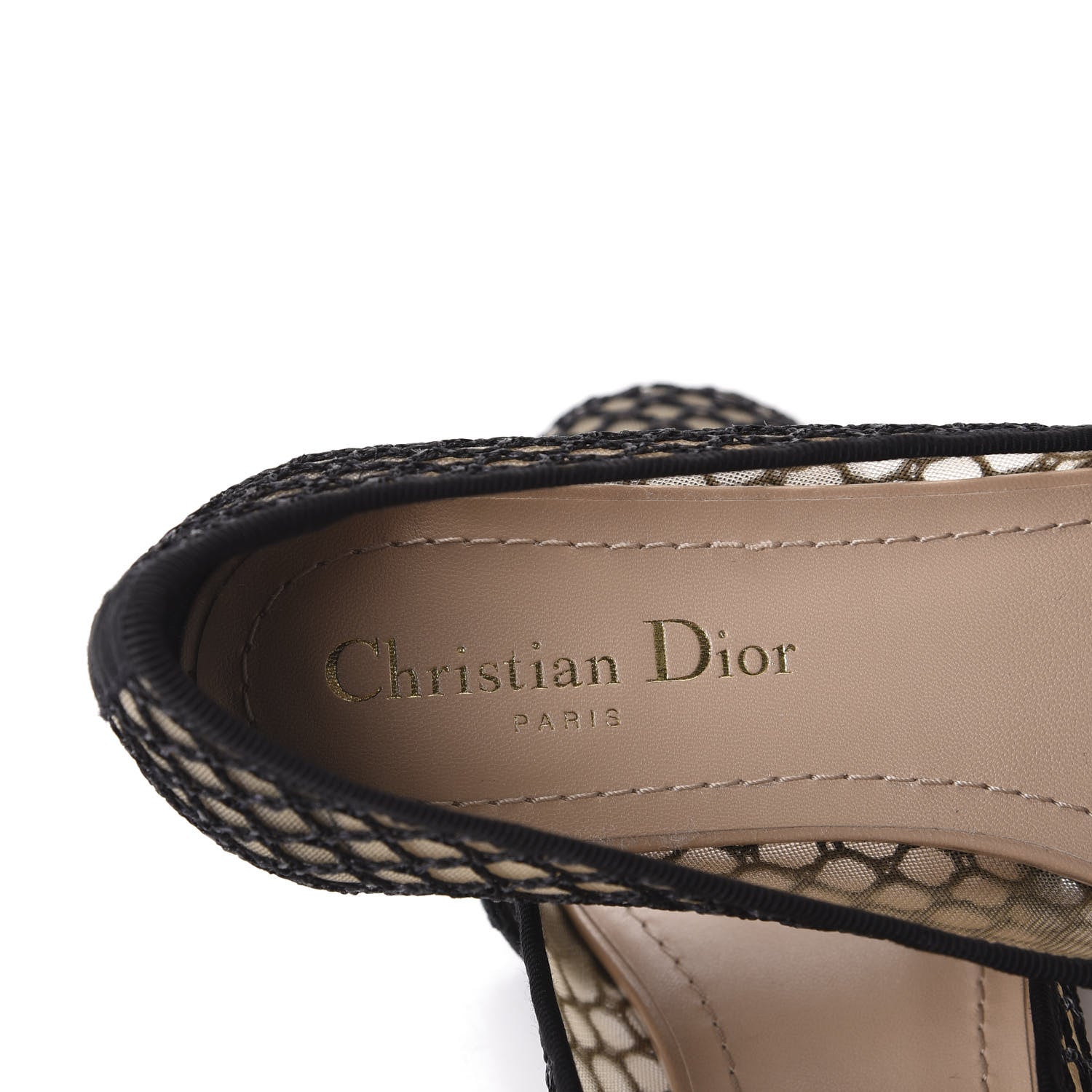 Christian Dior Resille Ribbon Miss J'Adior Ballet Flat 37 Black 8 of 10