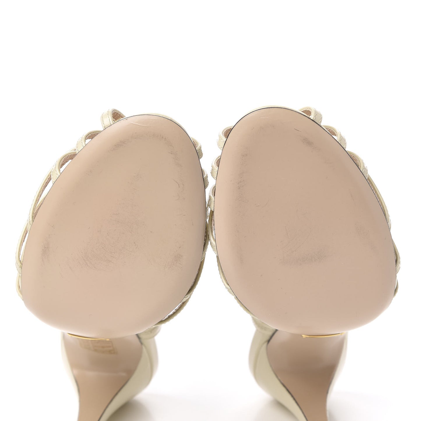 Vernice Crystal Sandals 37.5 Vintage White