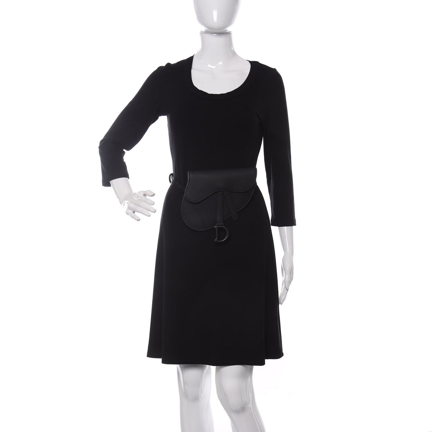 Ultra Matte Calfskin Saddle Belt Bag Black