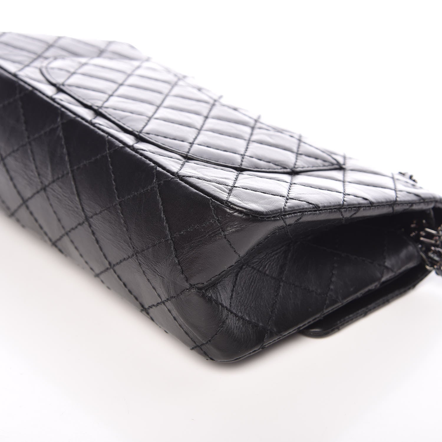 Chanel Aged Calfskin Quilted 2.55 Reissue 225 Flap So Black 12 of 13