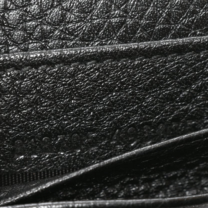 Gucci GG Grainy Calfskin Emblem Wallet On Chain Black 7 of 11