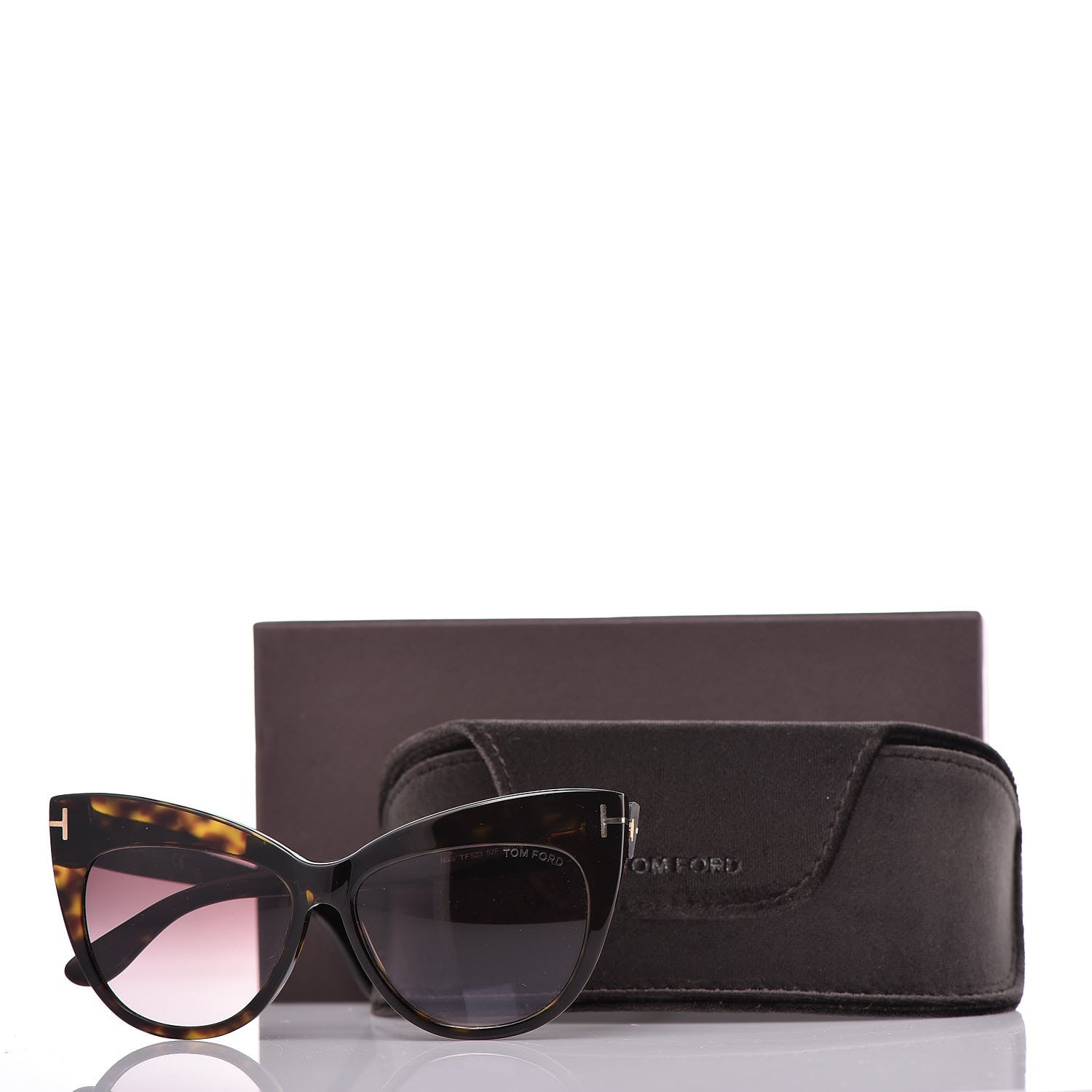 Tom Ford Nika Cat Eye Sunglasses TF523 Havana 7 of 7
