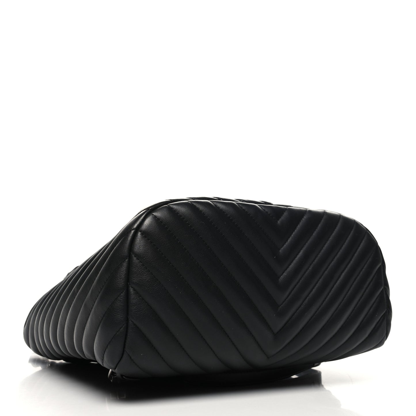 Calfskin Chevron Quilted Large Urban Spirit Backpack Black