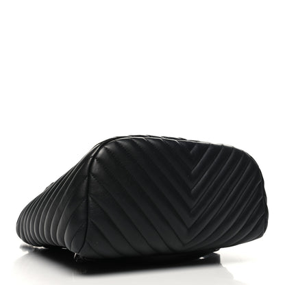 Chanel Calfskin Chevron Quilted Large Urban Spirit Backpack Black 4 of 13