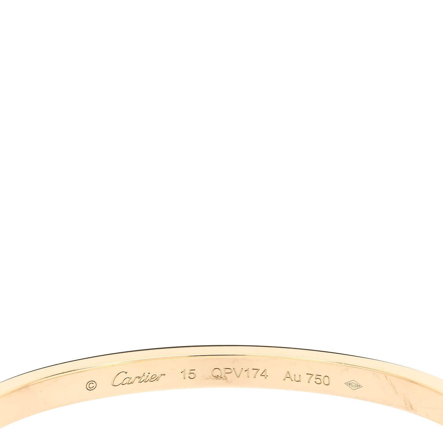 18K Yellow Gold Small LOVE Bracelet 15