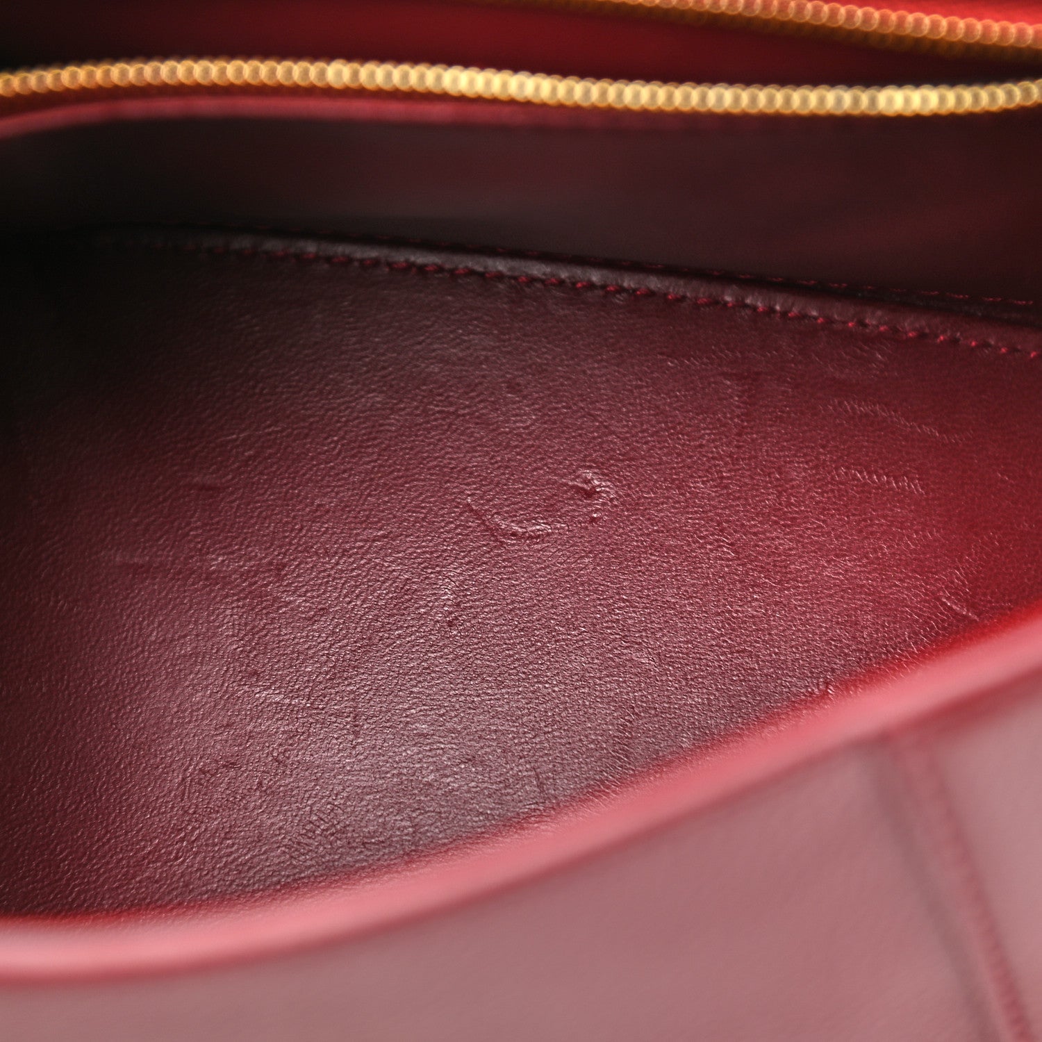 Balenciaga Grained Calfskin Small Hourglass Top Handle Bag Dark Red 9 of 10