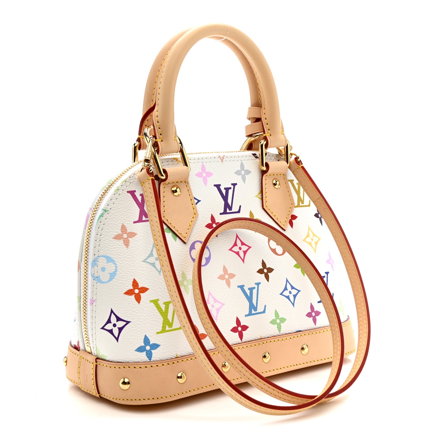 Louis Vuitton LV x TM Monogram Multicolor Alma BB White 3 of 10